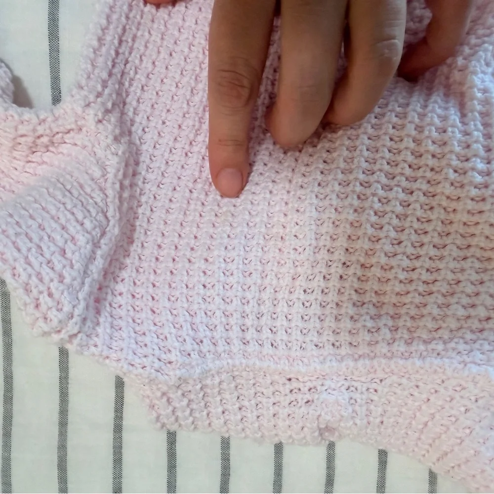 GAP Baby White Knit Hoodie and Pants Set‎